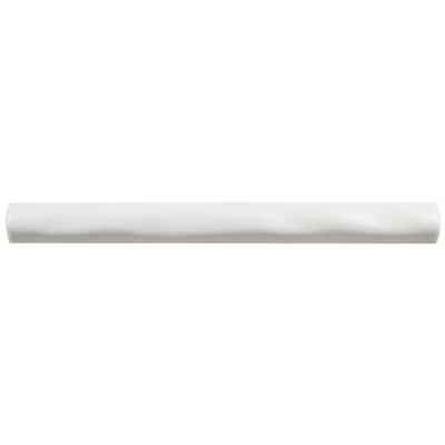 Merola Tile Rugosa Blanco 7/8" x 7-7/8" Ceramic Wall Trim - (1 Tile)