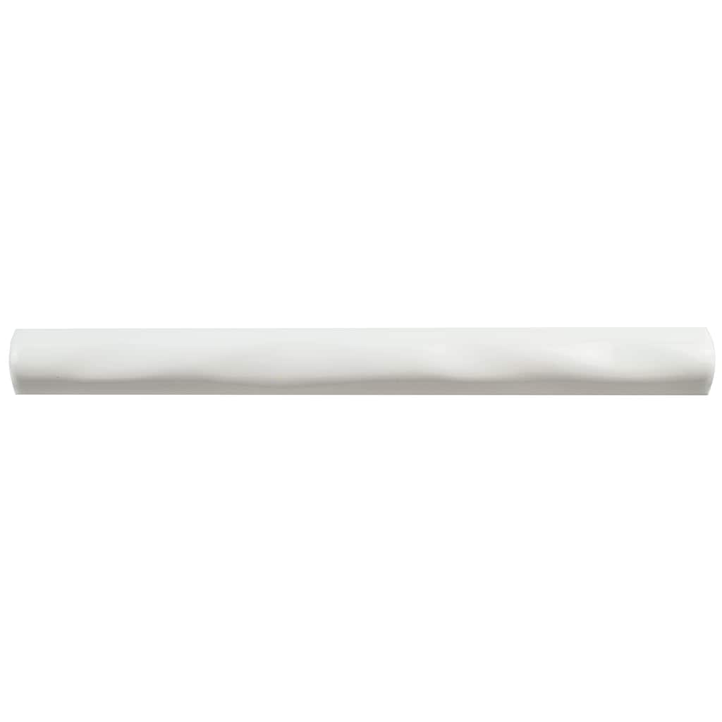 Merola Tile Rugosa Blanco 7/8" x 7-7/8" Ceramic Wall Trim - (1 Tile)