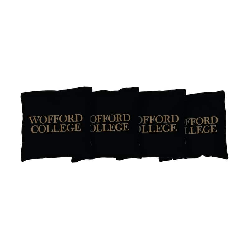 Wofford College Terriers Black Cornhole Bags - Corn Filled