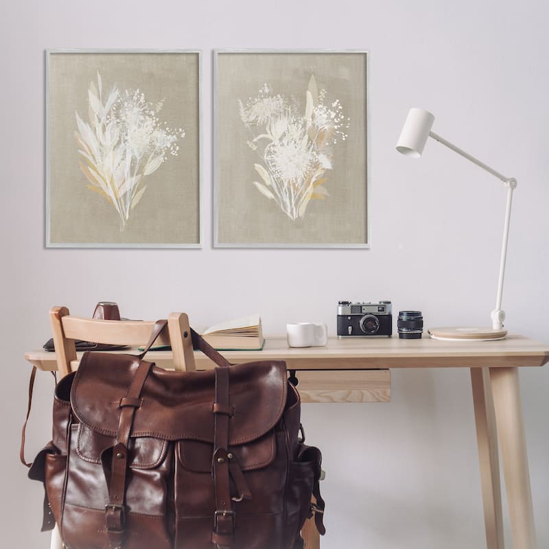 Stupell Natural Herb Impression Framed Giclee Art Design By Susan Jill (Set of 2)