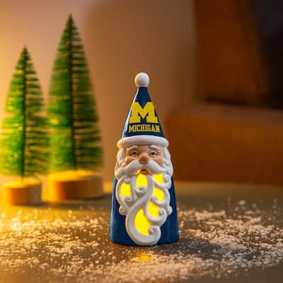 University Of Michigan Santa LED Garden Statuary, 8"