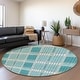 preview thumbnail 63 of 121, Premium Washable Super Soft Modern Plaid Mayfield Rug Teal - 8' x 8'