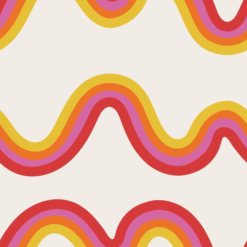 Very Gay Paint Beverly Slopes Pink Peel and Stick Wallpaper