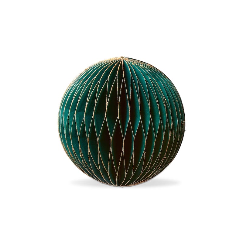 Glimmer Paper Ball Decor Small Green Tree Ornaments Holiday Decor Christmas 5x5x5 Inches