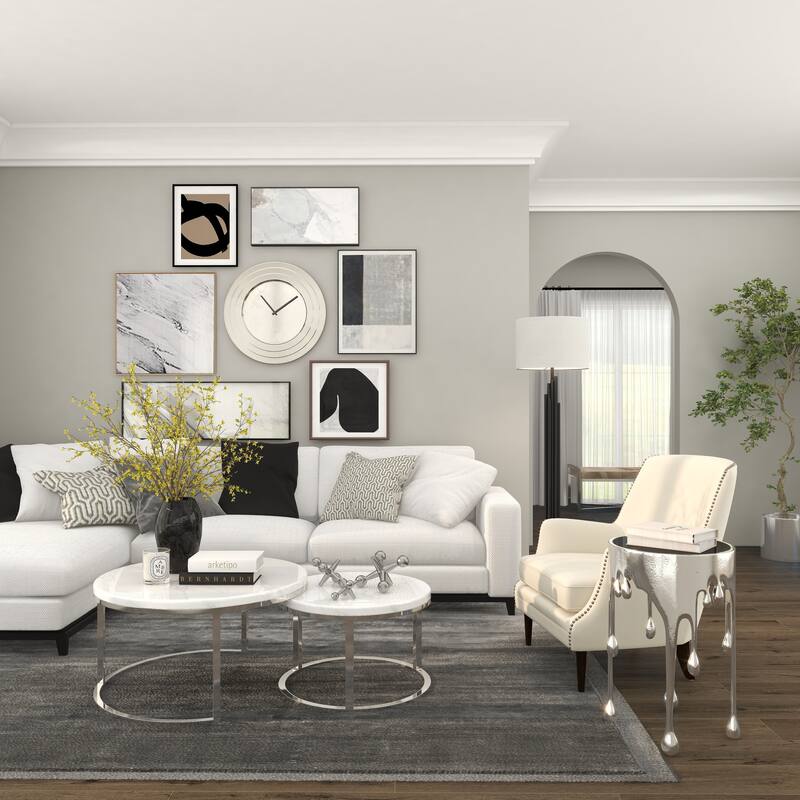 Aluminum Metal Accent, Console, and Coffee Table Collection with Drip Melting Design and Smoke Shaded Glass Top Multiple Colors