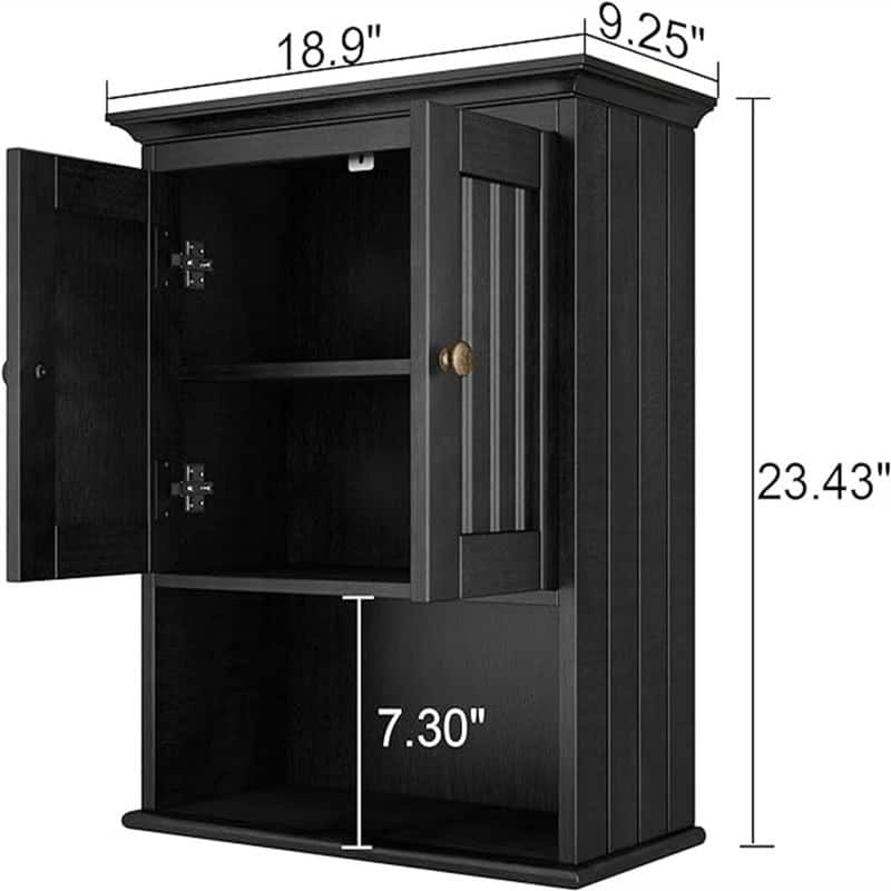 Bathroom Medicine Cabinet - 9.25"D x 18.9"W x 23.43"H