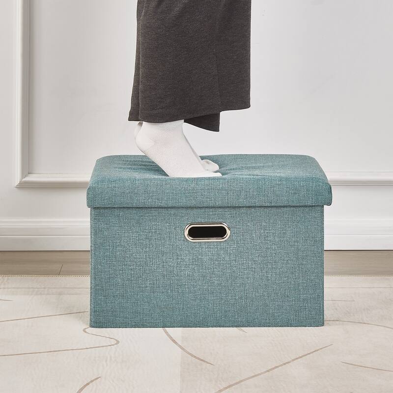 Ottoman Storage Ottoman Footrest Stool Small Ottoman with Storage Foldable Ottoman Foot Rest Footstool Bench