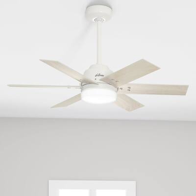 Hunter 44" Pacer Ceiling Fan with LED Light Kit and Handheld Remote - Modern Farmhouse, Transitional