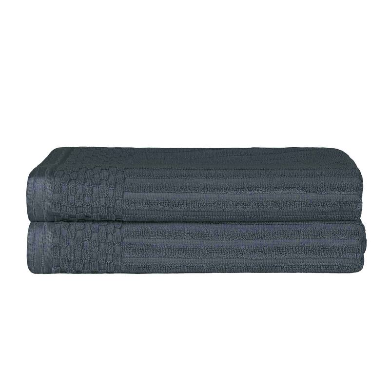 Superior Ribbed Cotton Absorbent Heavyweight Bath Towel Set