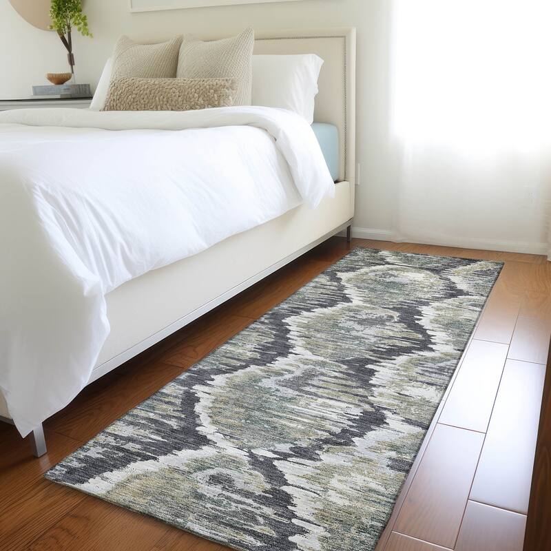 Machine Washable Indoor/ Outdoor Chantille Contemporary Abstract Rug