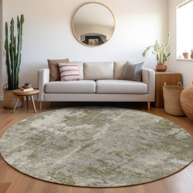 Allus Unique Abstract Weather Resistant Timeless Fusion Outdoor Rug