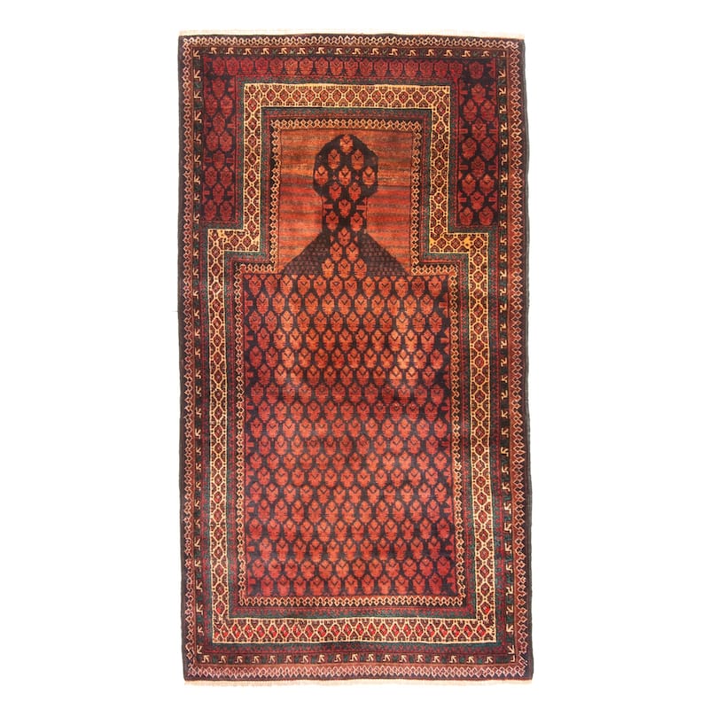 ECARPETGALLERY Hand-knotted Teimani Copper Wool Rug - 3'1 x 5'11