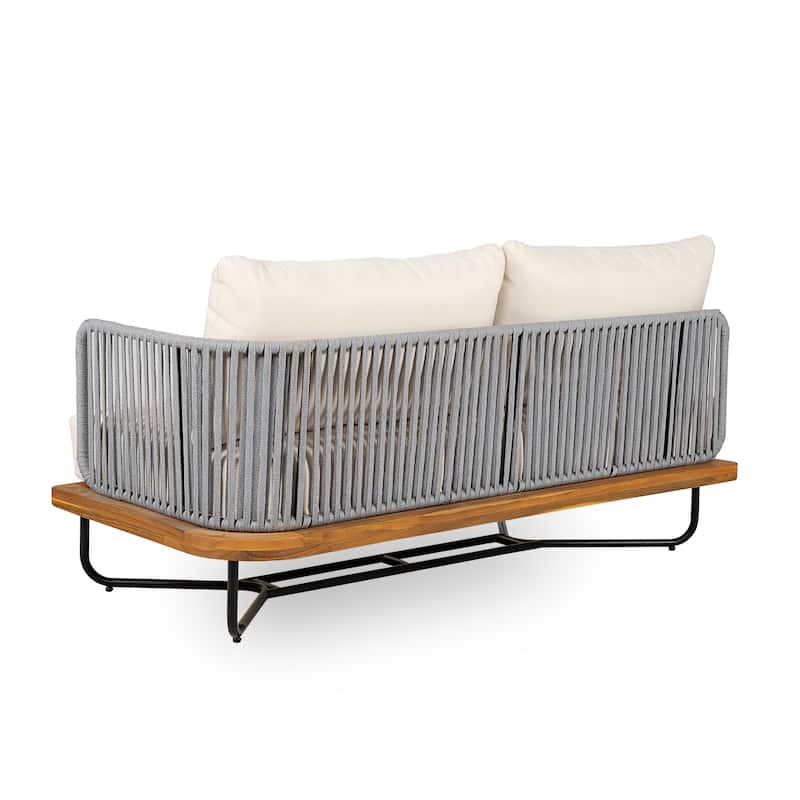 Christopher Knight Home - Evelyn Parker Elegant Lucca Outdoor Acacia Wood Sofa Set