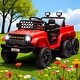 preview thumbnail 15 of 19, 12V 4x4 Kids Ride-On Truck with Remote Control, Back Trailer, Spring Suspension, LED Lights, Horn Red
