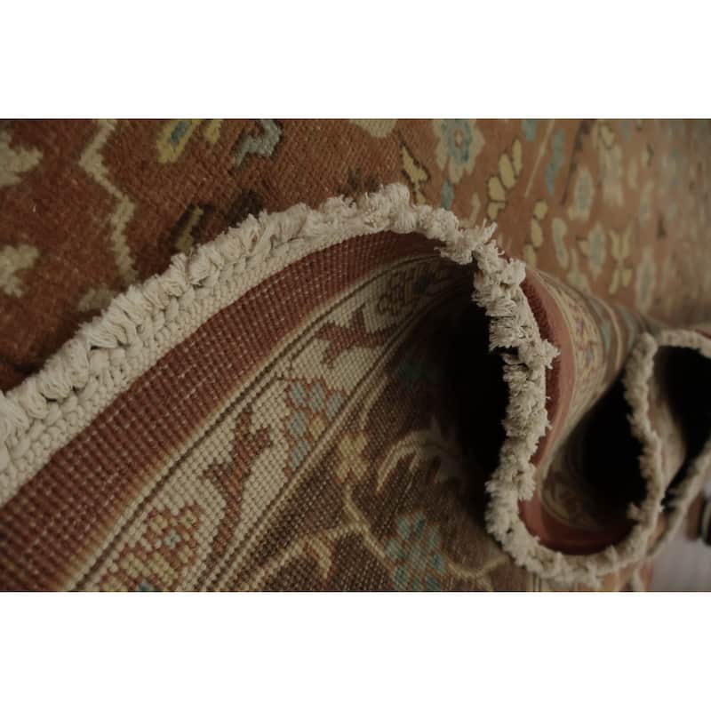 Hand Knotted Oriental 100% Wool Carpet Traditional All-Over Oranges & Rust Ziegler Area Rug - 10' 0'' X 6' 9''