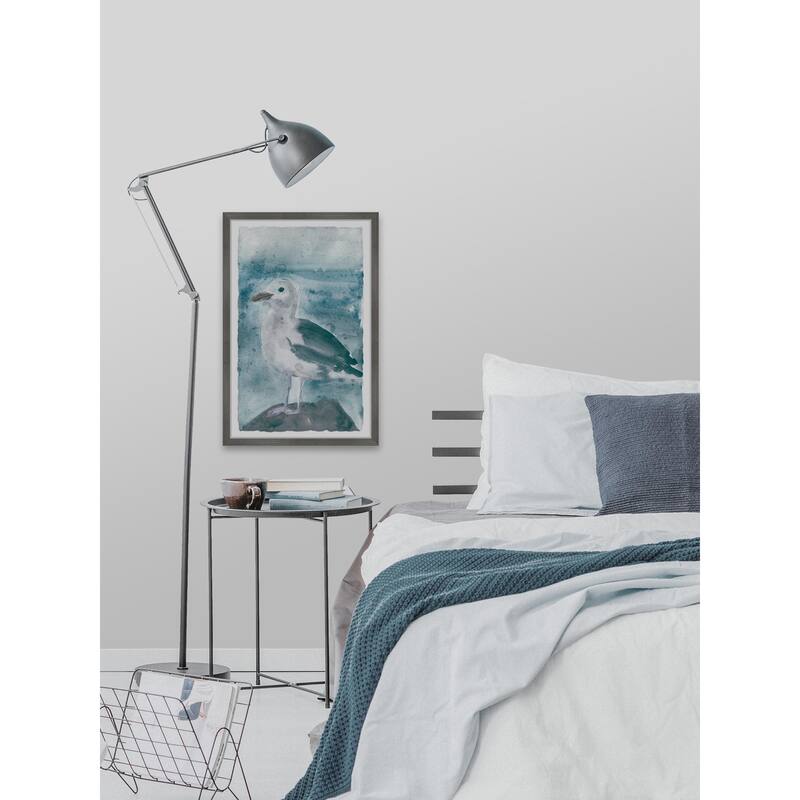 Bird on the Rock Framed Wall Art, Nature-Inspired Accent - Refreshing Botanical Touch for Your Walls