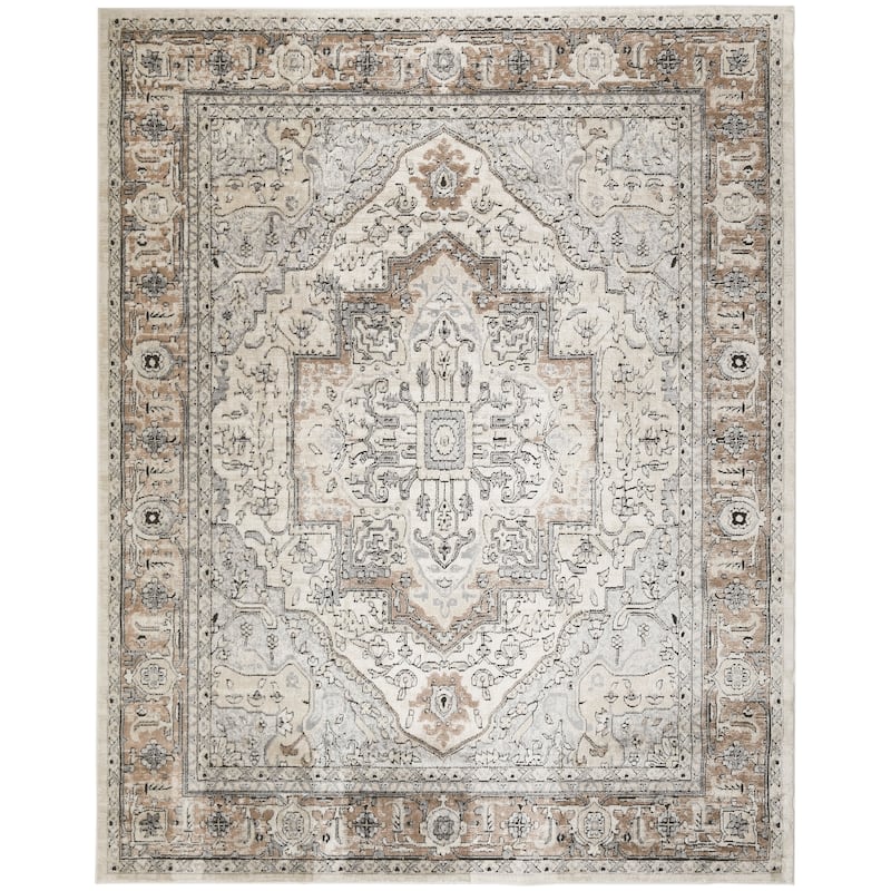 Nourison Quarry Indoor only Persian Area Rug - 7' 10" x 9' 10" - Ivory/Grey/Taupe