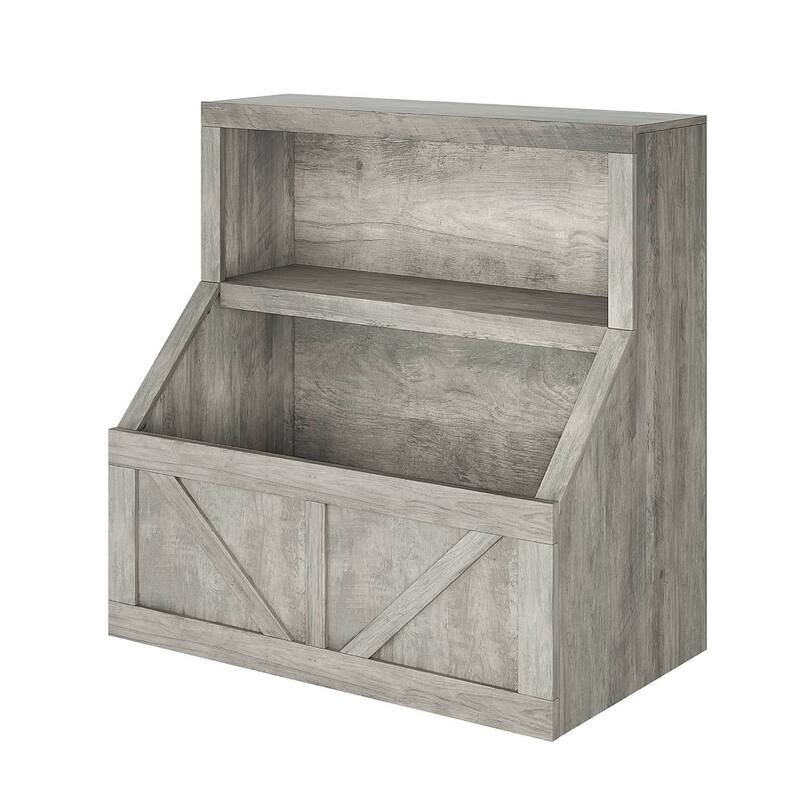 Wooden Toddler Bookcase Cabinet with Storage Organizer