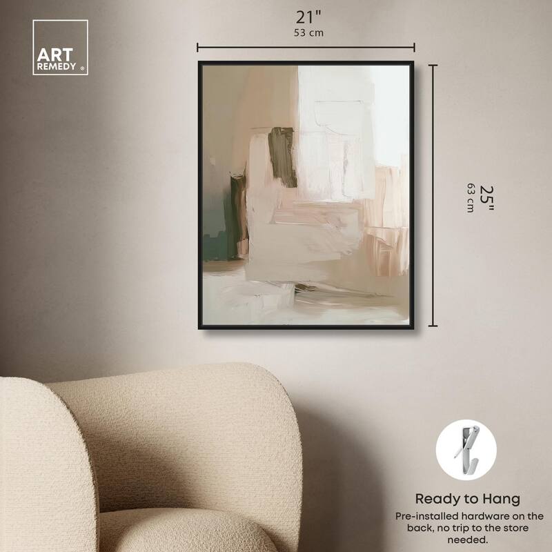 Calm in Texture Canvas by Art Remedy