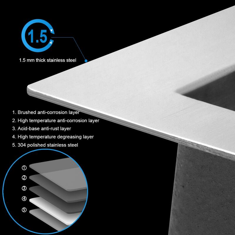 Undermount Laundry Utility Sink Deep Single Bowl 16 Gauge Stainless Steel Laundry Tub Sinks