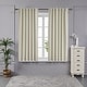 preview thumbnail 45 of 65, Deconovo Mix & Match Blackout and Bronze Print White Sheer 4 Piece Curtain Panel Set