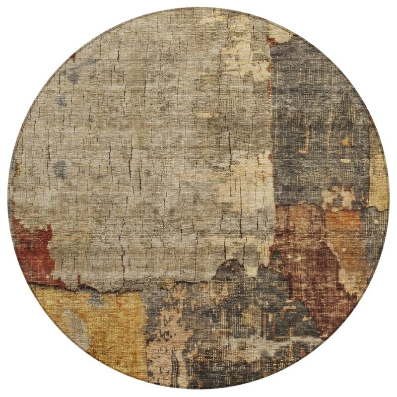 HomeRoots Abstract Transitional Rectangle Outdoor Rug