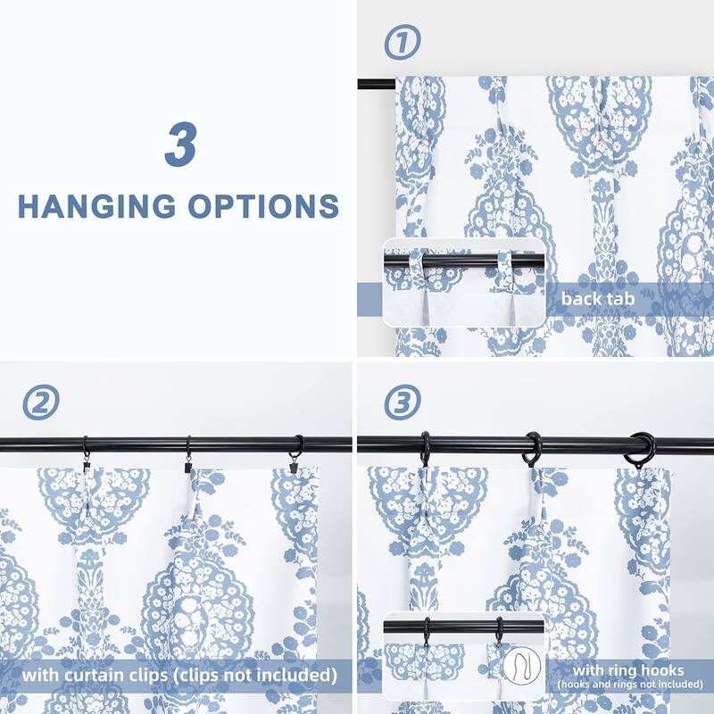 DriftAway Samantha Pinch Pleat Thermal Room Darkening Back Tab Window Curtains