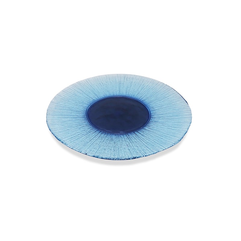 Set of 4 Organic Shaped Chargers - Side Plate - Blue