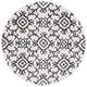 preview thumbnail 69 of 86, SAFAVIEH Handmade Blossom Linna Modern Floral Wool Rug 6' Round - Ivory/Black - Round