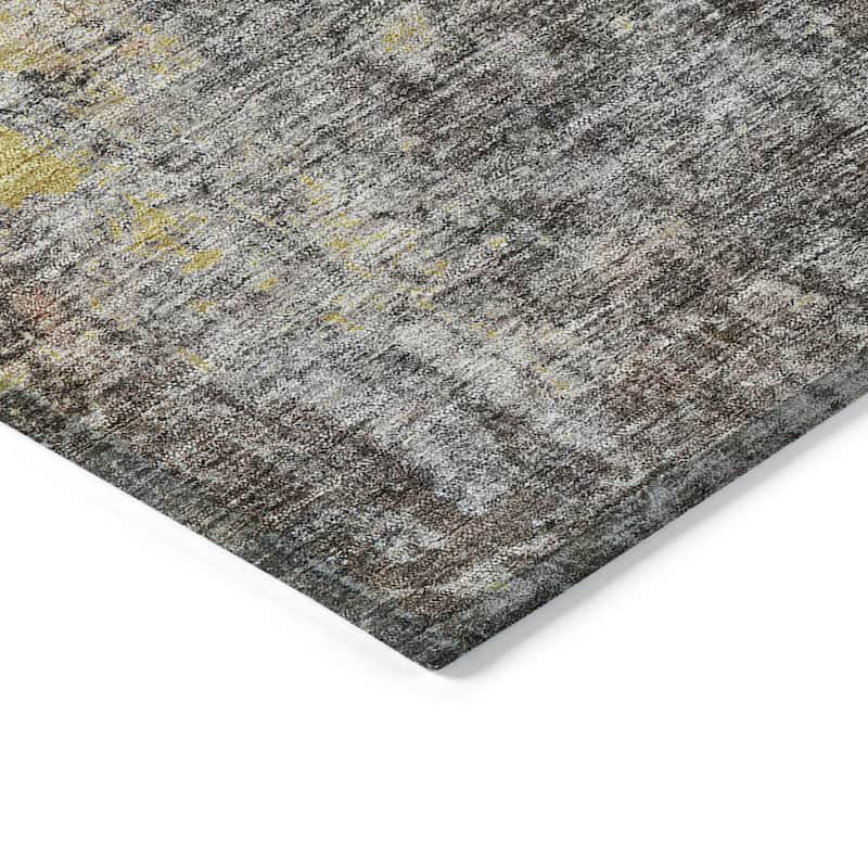 HomeRoots Abstract Transitional Rectangle Outdoor Rug
