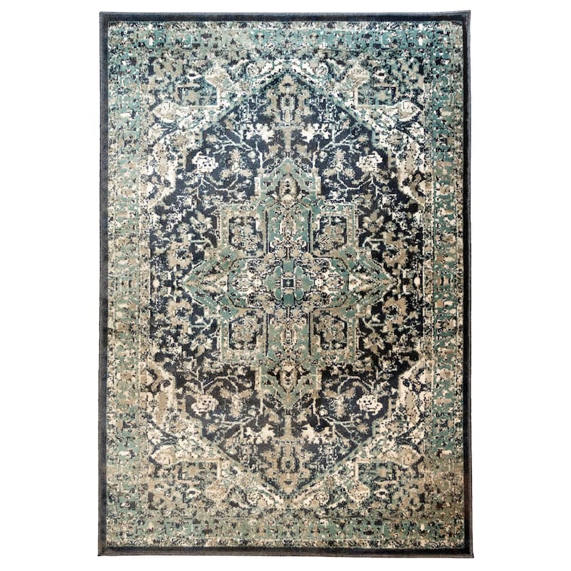 Liora Manne Aurora Medallion Indoor Rug - 7'10" x 9'10" - Blue