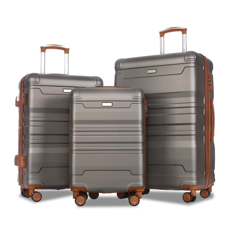 3PCS Luggage Sets Expandable ABS Suitcase with TSA Lock(20"/24"/28")