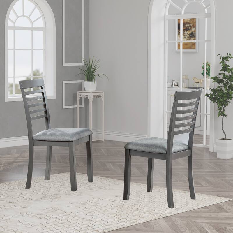 Dining Chairs Only, Wooden Dining Chairs Set of 4, Kitchen Chair with Padded Seat, Upholstered Side Chair for Dining Room