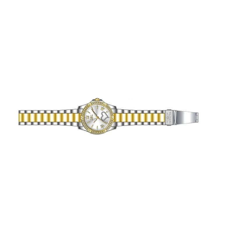 Invicta Women's 20323 Angel Quartz 3 Hand White, Silver Dial Watch