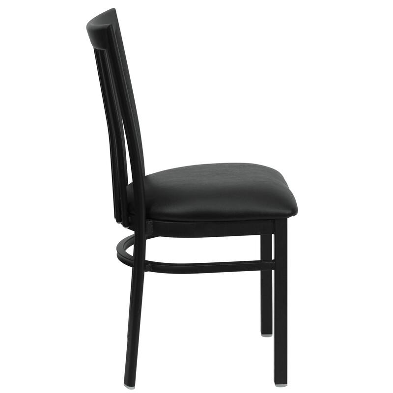School House Back Metal Restaurant Chair - 17.25"W x 18.75"D x 34.75"H - 17.25"W x 18.75"D x 34.75"H