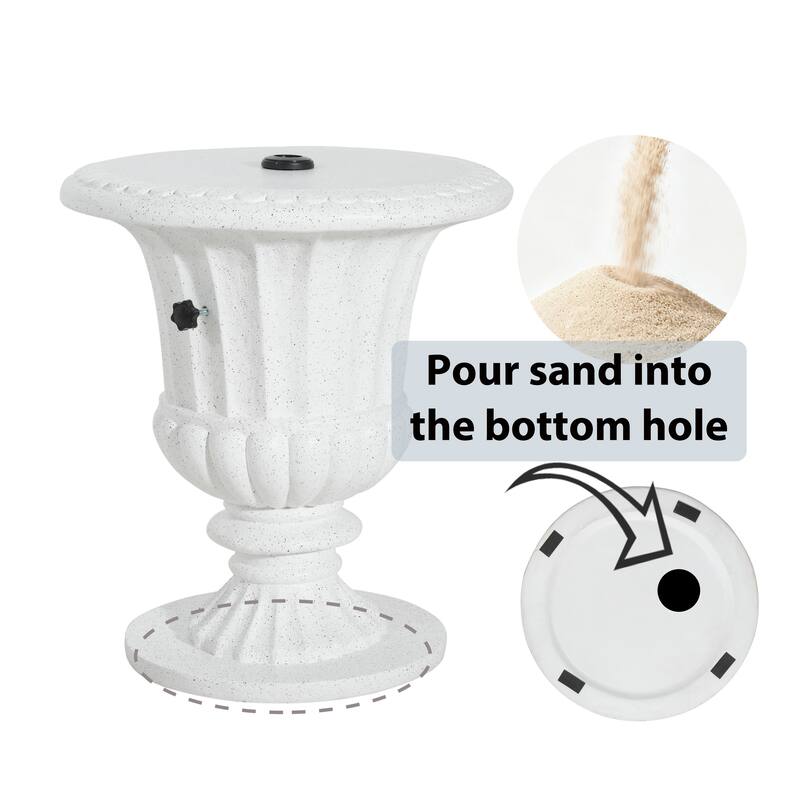 Christopher Knight Home - Adela Modern Outdoor MGO Side Table Umbrella Base with Sand-Filling