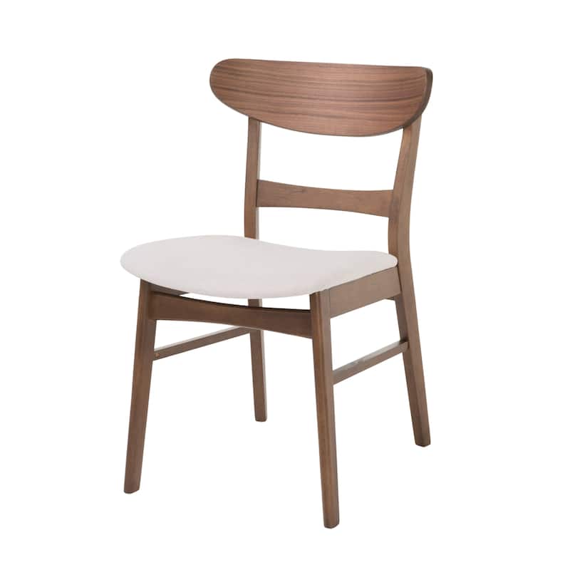Christopher Knight Home - Marigold Mid Century Rubberwood and Upholstered 7 Piece Dining Set