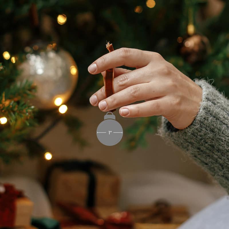 2-Finish Mini Christmas Glass Ball Ornaments - 1" (25mm) - Silver - 24ct