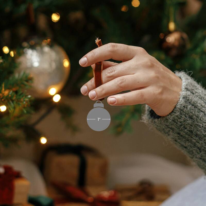 2-Finish Mini Christmas Glass Ball Ornaments - 1" (25mm) - Teal Green - 24ct