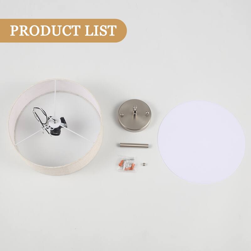 3-Light Classic Hanging Semi Flush Mount Ceiling Light Fixture with Rattan Cover for Kitchen Island