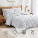 preview thumbnail 2 of 65, 3 Piece Reversible Pintuck Pinch Pleat Bohemia and Tufted Clipped Comforter Set