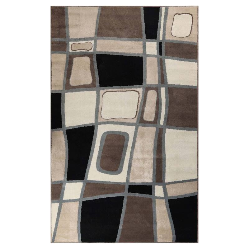 Superior Geometric Modern Patchwork Polypropylene Indoor Area Rug - 8' x 10'