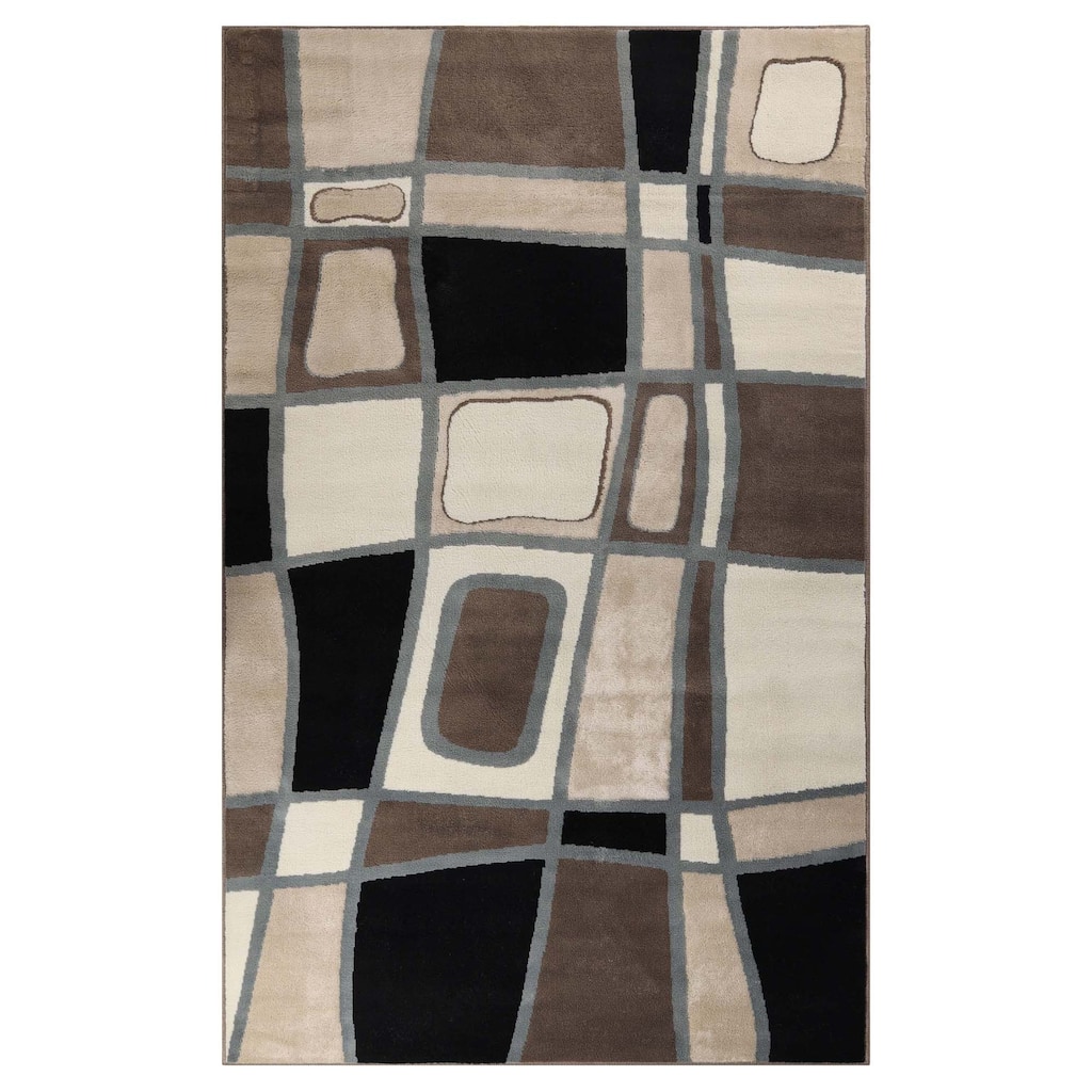 Superior Geometric Modern Patchwork Polypropylene Indoor Area Rug