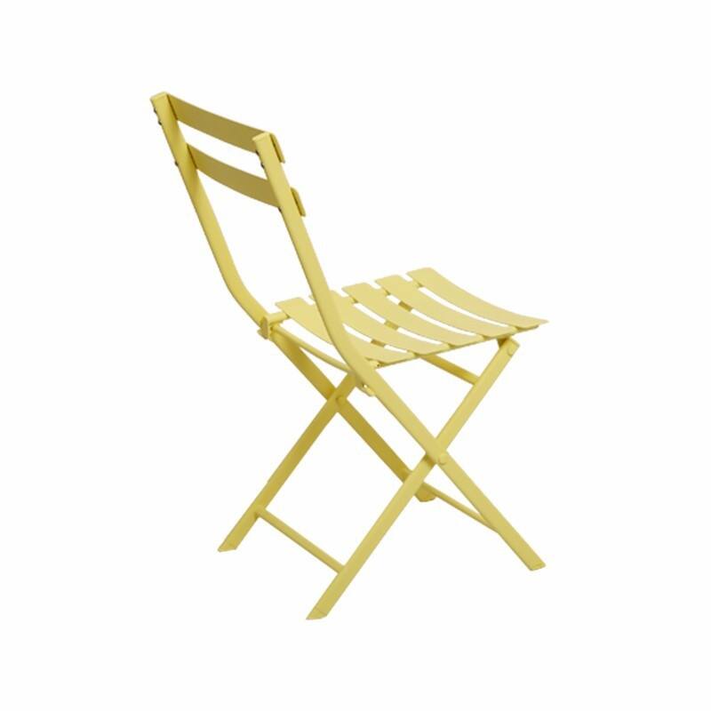 Patio Foldable Table Chairs Set with 2 Chairs & Round Table, Set of 3