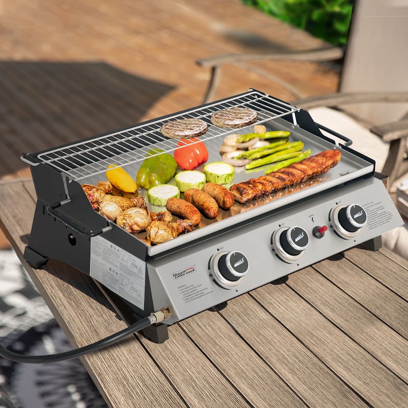 Royal Gourmet 24-Inch Portable Gas Griddle ,Silver