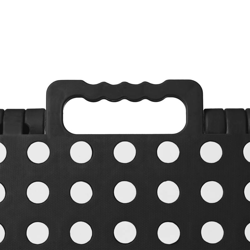 9in Folding Step Stool with Handle Set of 2 for AdultsKids Black - 2 Pack - 9"
