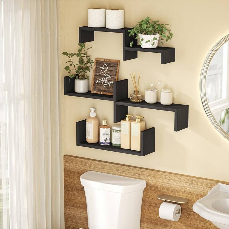 Wall Shelves for Bathroom - 4.72"D x 16.73"W x 5.12"H