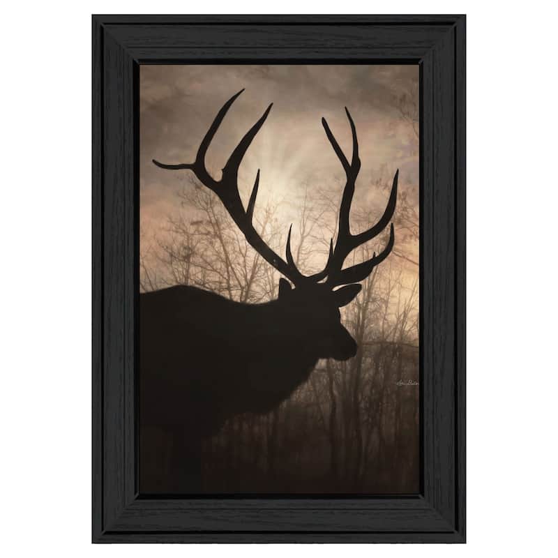 TrendyDecor4U "Elk Sunrise I" Framed Print Wall Art