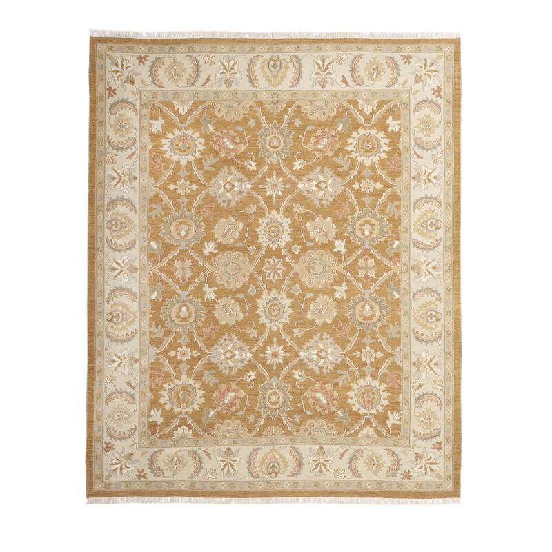 Brown/Ivory Soumak Flatweave Area Rug - 9' x 12' - Brown/Ivory