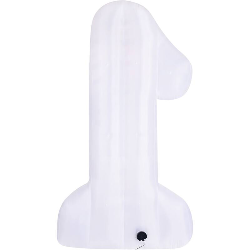 Fraser Hill Farm 8-Ft. Tall First Birthday Outdoor Blow-Up Inflatable with Lights & Storage Bag